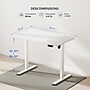 FlexiSpot EC2 40"W Electric Rectangular Adjustable Standing Desk, White (EC2W-4024W)~#|#~5A2BC298-8A5A-4F15-9638146B390DE281_sc7