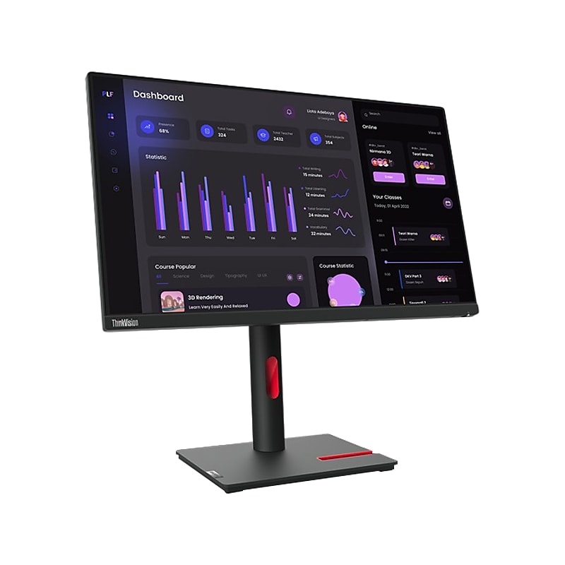 Lenovo ThinkVision T24i-30 23.8" 60 Hz LED Monitor, Black (63CFMAR1US) image 1