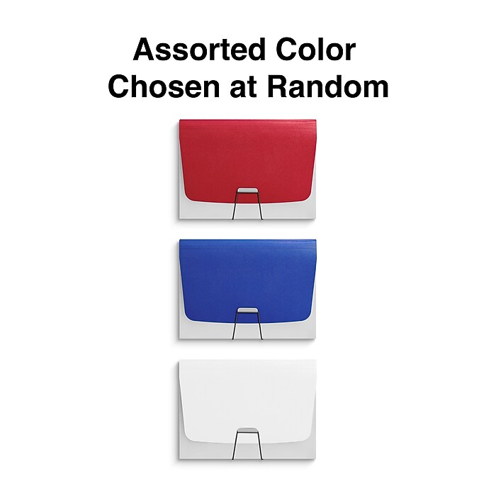 Staples Plastic Accordion File, 7-Pocket, Letter Size, Assorted