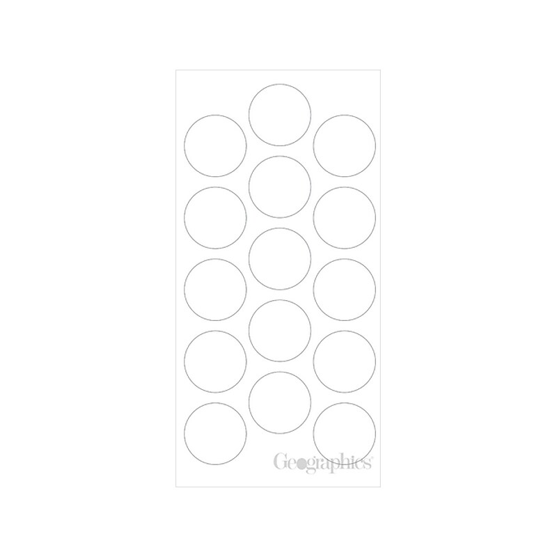Geographic Recognition Certificate Seal, 1.25" Diameter, Clear, 15/Sheet, 3 Sheets/Pack (48854) image 1