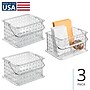iDESIGN Small Stackable Plastic Storage Bin, Clear, 3/Pack (29409M3)~#|#~5A305DB6-D9B3-491B-A0869F048AEFCC8B_sc7