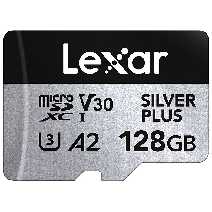 Lexar Professional Silver Plus 128GB microSDXC Memory Card with