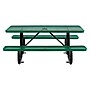 Global Industrial 6' Rectangular Outdoor Steel Picnic Table, Expanded Metal, Green (277152GN)~#|#~5A32AA75-4E6D-4CC6-997D0CF305B89BB8_sc7