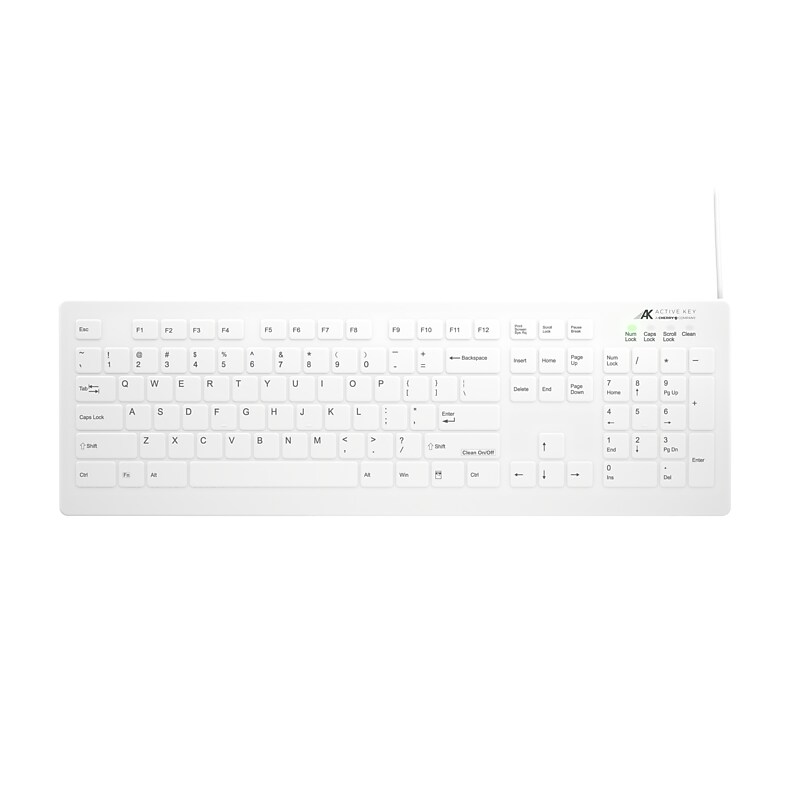 Cherry AK-C8112 Medical Keyboard, White (AK-C8112F-FYS-W/US) image 1