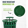 Alpine Industries Metal Outdoor Rain Bonnet Lid for 38-Gallon Waste Receptacle, Green (479-38-A-GRN)~#|#~5A351D91-BF37-41CA-B80057C90D679075_sc7