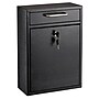 AdirOffice Steel Large Wall Mounted Drop Box Interoffice Mailbox, Key Lock, Black (631-04-BLK-PKG)~#|#~5A35A7FD-B442-4860-AE3F889B40660191_sc7