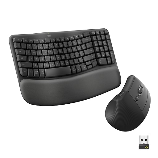 Logitech Wave Keys & Lift Vertical Ergonomic Wireless Keyboard and