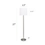 Simple Designs 57" Floor Lamp with Drum Shade, White (LF2004-WHT)~#|#~5A3FCA1A-8A5E-48FA-B1D2C351B1ED1FCA_sc7