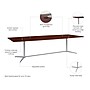 Bush Business Furniture 120W x 48D Boat Shaped Conference Table with Metal Base, Hansen Cherry (99TBM120HCSVK)~#|#~5A42B698-74E7-4174-A298696E0799CA44_sc7