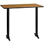 Flash Furniture Laminate Table Top with 5" x 22" Bar-Height Table Bases, 30" x 48", Natural (XUNT3048T0522B)~#|#~5A43FA5B-A315-491B-89F671F6AE0D6C5C_sc7