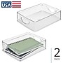 iDESIGN Small Stackable Plastic Storage Bin, Clear, 2/Pack (27995M2)~#|#~5A45A679-AAA0-42A0-A11A907A0A127620_sc7