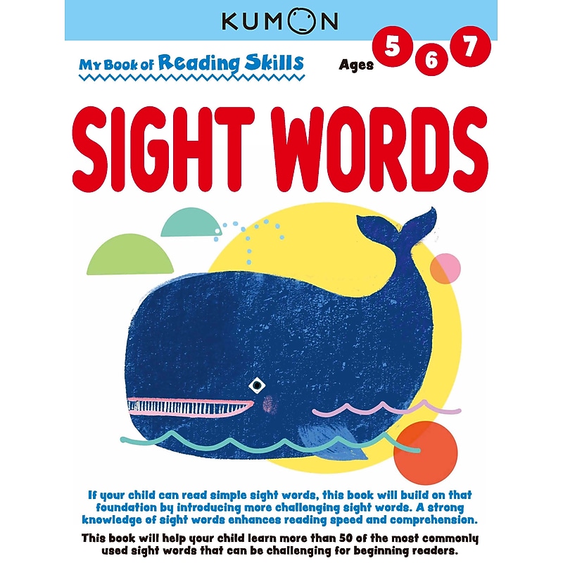Kumon My Book of Reading Skills: Sight Words Activity Book image 1