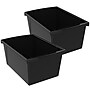 Storex Plastic Medium Classroom Storage Bin, 16.75"x 11.87"x 8.28", Black, Pack of 2 (STX61429U06C-2)~#|#~5A4A75BE-DCAF-4276-92868C7E1DC8539D_sc7