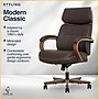 Finch NEO TWO Ergonomic Vegan Leather/Wood Swivel Executive Chair, Brown (52373-BRN)~#|#~5A4AB5B9-5488-4947-B84F4643264FF607_sc7