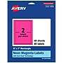 Avery Laser/Inkjet Rectangle Multipurpose Labels, 5" x 7", Neon Magenta, 80/Pack (94258)~#|#~5A4F69DE-A2DD-462B-BB301378AF3F6398_sc7