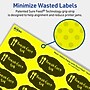 Avery Oval Scalloped Laser/Inkjet Multipurpose Labels, 1-1/8" x 2-1/4", Neon Yellow (420/Pack)~#|#~5A500E1C-A1FD-4447-AE983516A086A264_sc7