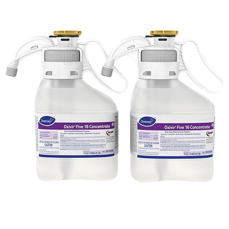 Oxivir Five 16 Disinfectant for Diversey SmartDose, 47.3 oz., 2/Carton (5019296) image 1