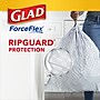 Glad ForceFlex Tall 13 Gallon Kitchen Drawstring Trash Bags, White, 120/Box (78939)~#|#~5A572770-8108-446A-9FC5A0CB33ECFE6C_sc7