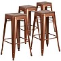 Flash Furniture Shania Industrial Metal Barstool without Back, Copper, 4-Pieces/Pack (4ETBT350330POCW)~#|#~5A6531B7-4739-4931-BF2E796092AF25F6_sc7