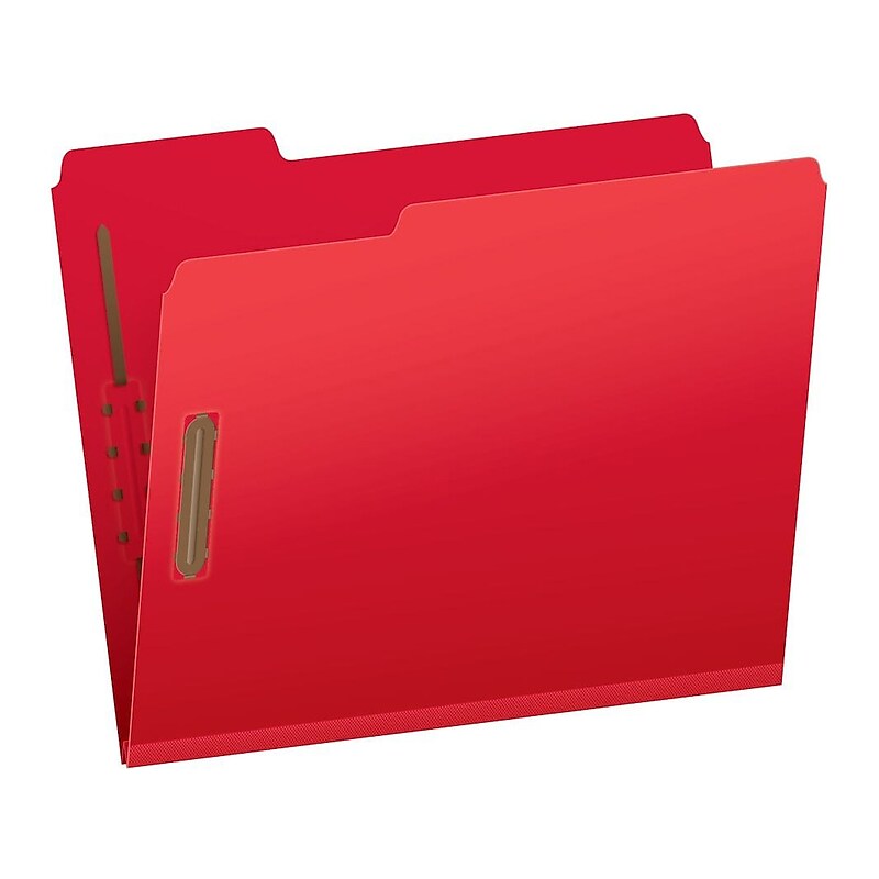 Pendaflex Recycled Pressboard Classification Folders, 2" Expansion, Letter Size, Bright Red, 25/Box (15936GW) image 1