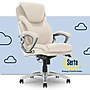 Serta Works Bryce Ergonomic Bonded Leather Swivel Executive Chair, Cream (43807B)~#|#~5A694B36-5BF0-4C51-90433CE66C154D25_sc7