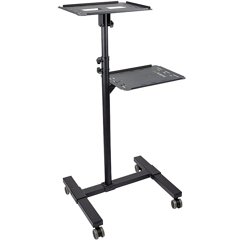 StarTech.com Mobile Projector and Laptop Stand/Cart with Lockable Wheels, Black (ADJPROJCART) image 1
