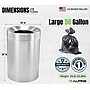 Alpine Industries Stainless Steel Trash Can with Open Lid, 50 Gallon, Silver (ALP475-50)~#|#~5A6C62AF-88DD-4DD5-A7DED4E5267C4B61_sc7