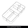 iDesign Clarity 5-Compartment Drawer Organizer, Clear, 2/Set (29339M2)~#|#~5A6DAD2D-35CC-4C7D-B1B4E498294E3090_sc7