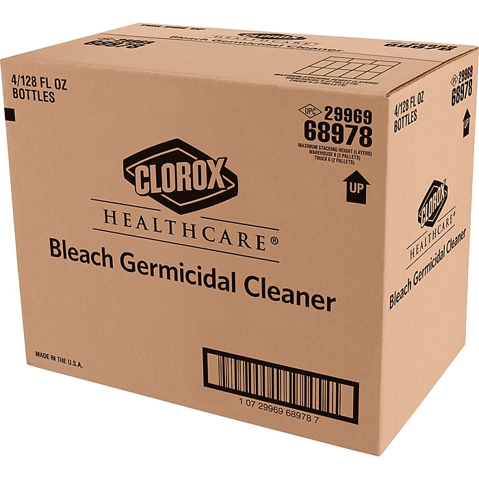 Clorox Healthcare Bleach Germicidal Cleaner Refill, 128 oz., 4