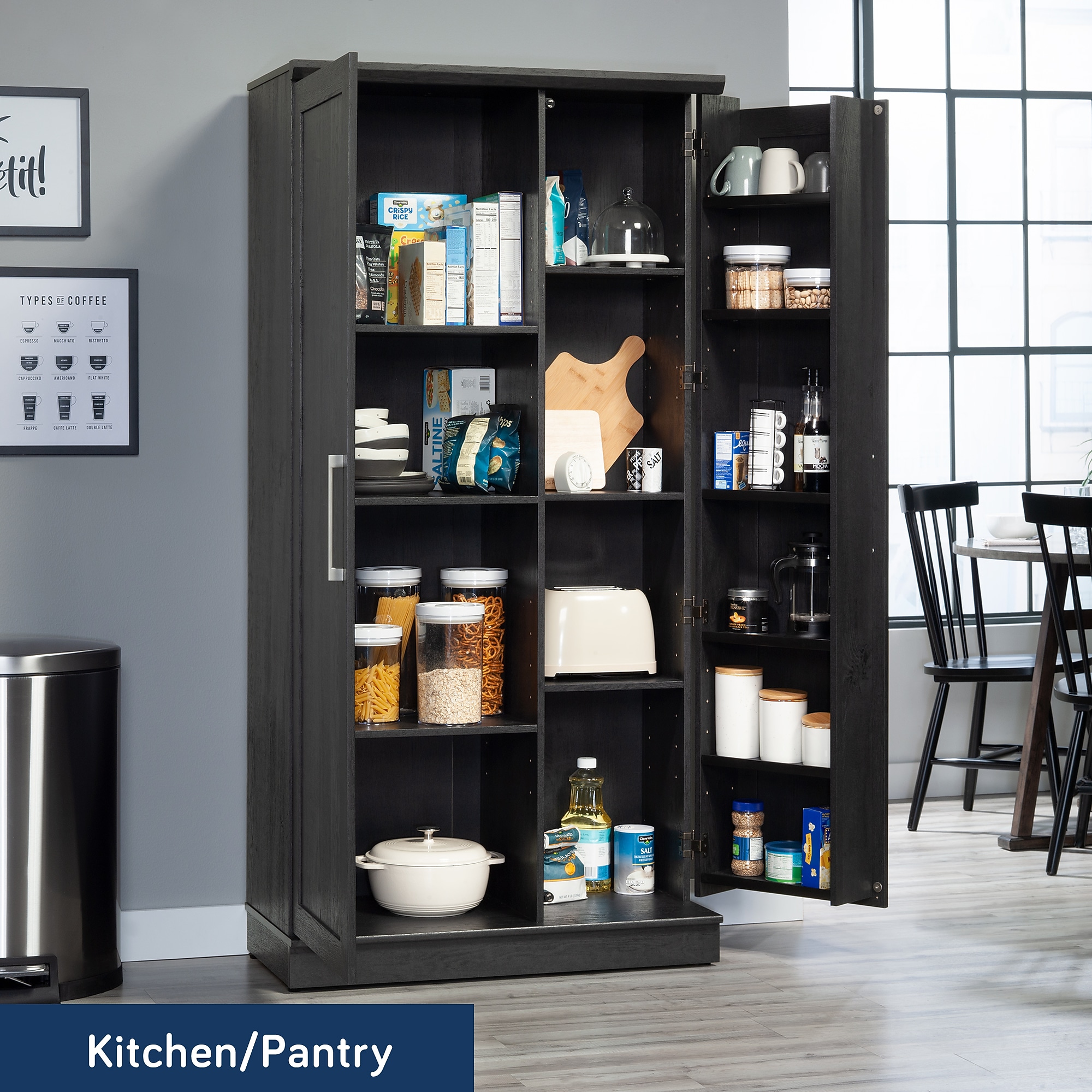 Sauder HomePlus 71″H Storage Cabinet with 12 Shelves, Raven Oak (446898) Sansujyuku sansujyuku.com