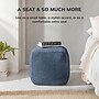 Anji Mountain Madison Ivory Sailor Blue Fabric Square Pouf Ottoman (AMBPF102-1818)~#|#~5A72ADD4-6F16-49F6-BFB1BF92CB515CEE_sc7