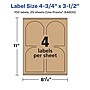 Avery Laser/Inkjet Decorative Edge Multipurpose Labels, 4.75" x 3.5", Kraft Brown, 100 Labels/Pack ( 94600)~#|#~5A797D44-DA23-4792-938D9938CC9FCD8A_sc7