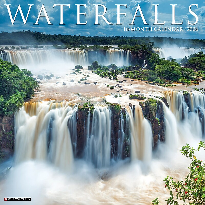 2026 Willow Creek Waterfalls 12" x 12" Monthly Wall Calendar (53102) image 1