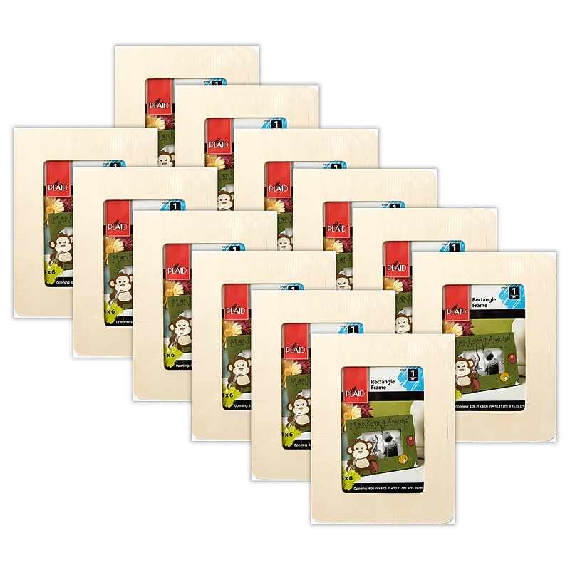 Plaid Rectangle Value Frame, 12/Bundle (PDE97543-12) image 1