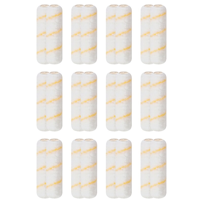 Wooster Brush Jumbo-Koter Pro/Doo-Z Roller Cover, 6.5"L, 0.5" Nap, White/Golden, 2/Pack, 12 Packs/Carton (0RR3030064) image 1