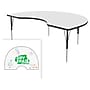 Correll Kidney-Shaped Activity Table, 72" x 48", Height-Adjustable, Frosty White/Black (A4872DE-KID-80)~#|#~5A8A7B85-F112-4336-8AA12A3151CC9D6F_sc7