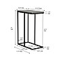 Household Essentials Jamestown 10.25"W x 17.75"D Laminate End Table, Rustic Slate Concrete/Black (8094-1)~#|#~5A8B1ECF-DD25-48D1-901B820FBFFD393D_sc7