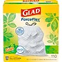 Glad ForceFlex Tall 13 Gallon Kitchen Drawstring White Trash Bags, 110/Box (79098)~#|#~5A8BA403-BD5C-427F-A8DD530A01133921_sc7