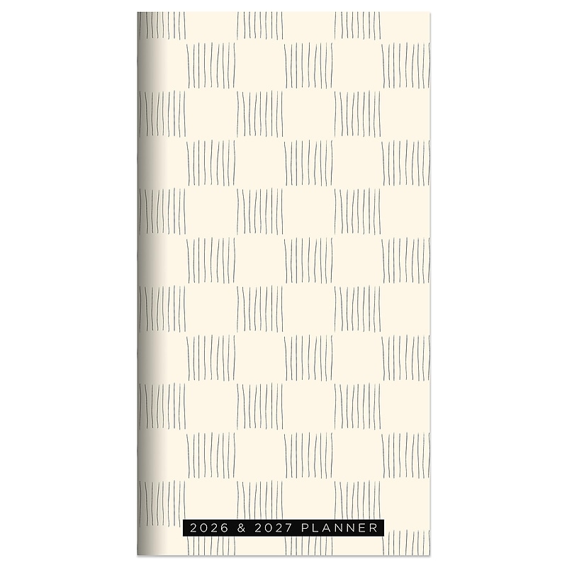 2026-2027 TF Publishing Checkerboard 3.5" x 6.5" Monthly, Paperboard Cover, Multicolored (26-7008) image 1