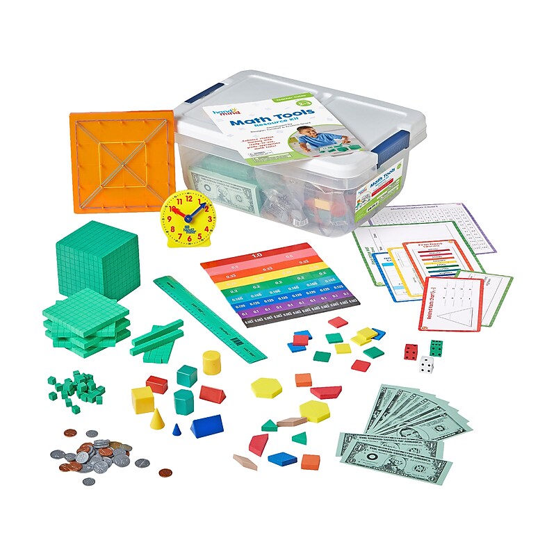 hand2mind Math Tools Resource Kit for Grades 2-3, Manipulative, Assorted Colors (95876) image 1