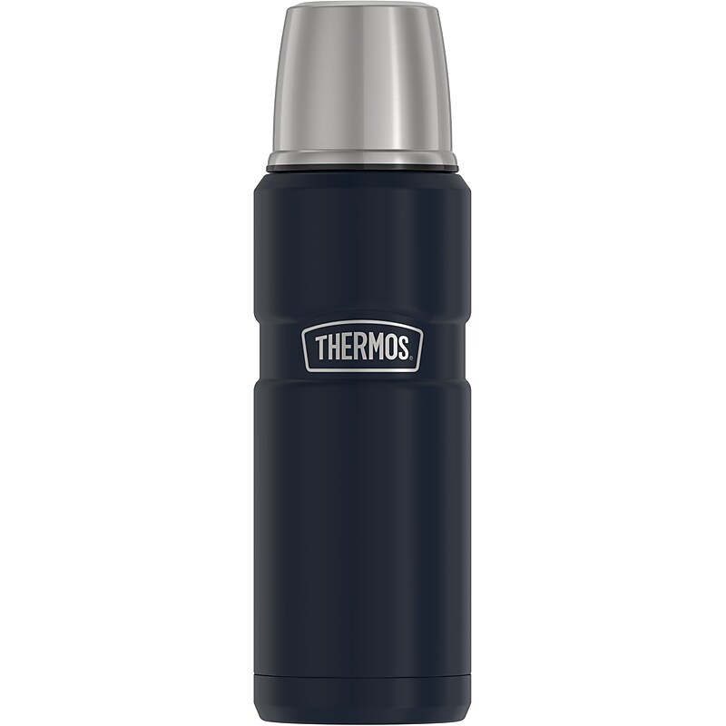 Thermos King Stainless Steel Vacuum Insulated Beverage Bottle, 16 oz., Midnight Blue (EASK2000MDB4) image 1