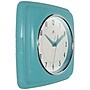 Infinity Instruments Square Retro Turquoise Wall Clock, 9.25" (13228TQSE-4103)~#|#~5A92F0EF-6B19-461C-853C6E72CA0E0892_sc7