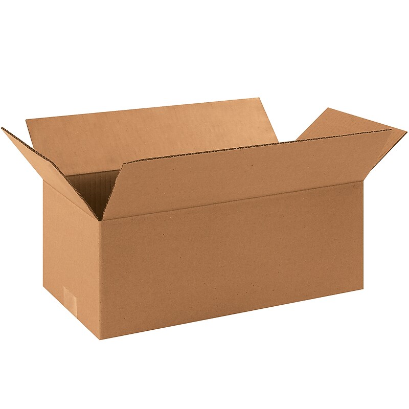 16" x 8" x 6" Shipping Boxes, 32 ECT, Brown, 25/Bundle (1686) image 1