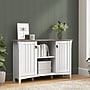 Bush Furniture Salinas 30" Accent Storage Cabinet with 3 Shelves, Shiplap Gray/Pure White (SAS147G2W-03)~#|#~5AA9515B-7808-4C1D-BF1A69BD4B9044D7_sc7