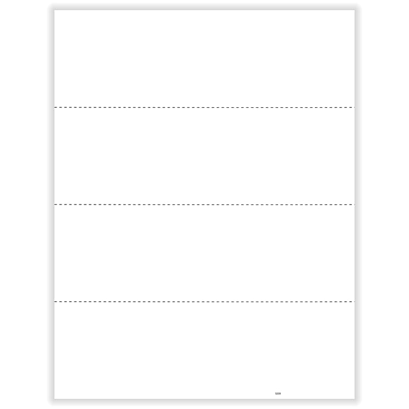 ComplyRight 2025 W-2 Blank Tax Form, 4-Up, Horizontal with Backer Instructions, Pack of 50 Forms image 1