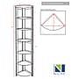 Niche Flip Flop 5 Shelf 67"H Corner Folding Bookcase, Mocha Walnut (FFC6712MW)~#|#~5AAA07B7-F838-4243-9E455D928B2CCCFA_sc7