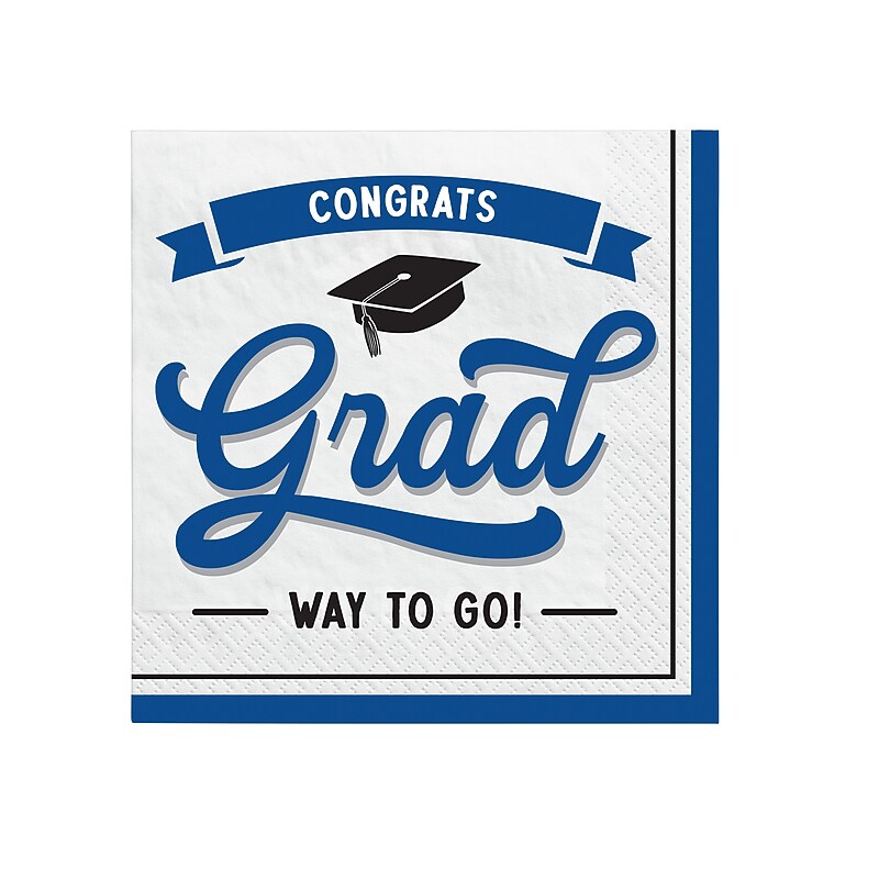 Party City School Spirit Beverage Napkin, 2-Ply, Multicolored, 16/Pack (AM50010019105PC) image 1