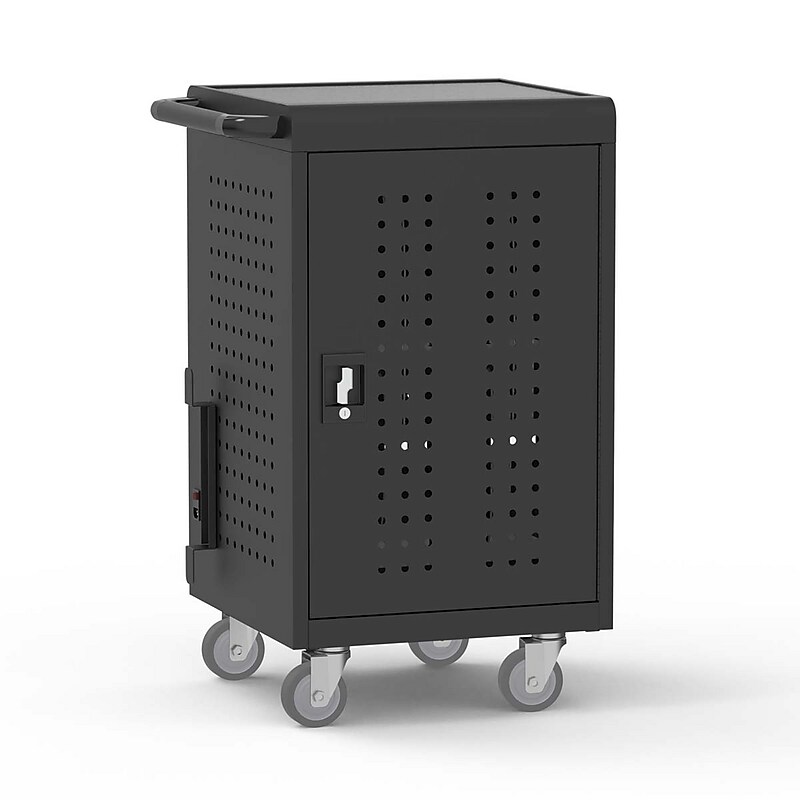 Luxor Lockable 30-Unit USB-C Secure Charging Cart, Black Powder-Coated Steel (CHMC002) image 1