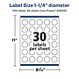 Avery Laser/Inkjet Round Multipurpose Labels, 1.25" Dia., 750 Labels/Pack (94505)~#|#~5AB1FE2C-C870-4F56-B6D0AFB5647D1E2C_sc7