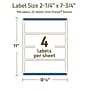 Avery Dissolvable Rectangle Multipurpose Labels, 2.25" x 7.75", Off-white, 100/Pack (94244)~#|#~5AB41942-7348-42F7-BE2F3A16288BF263_sc7